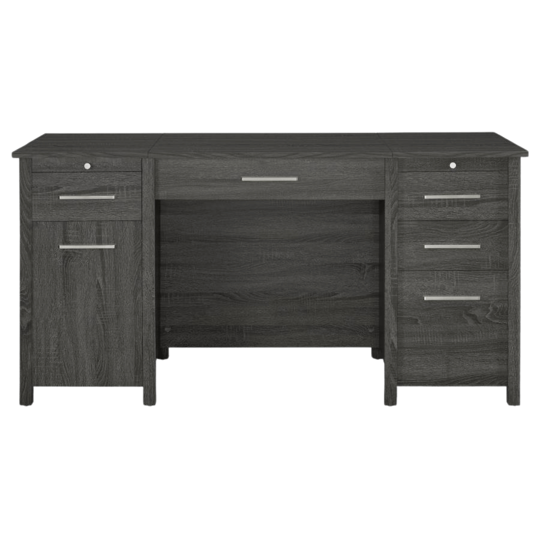 Dylan 60-inch 4-drawer Lift Top Office Desk Weathered Grey