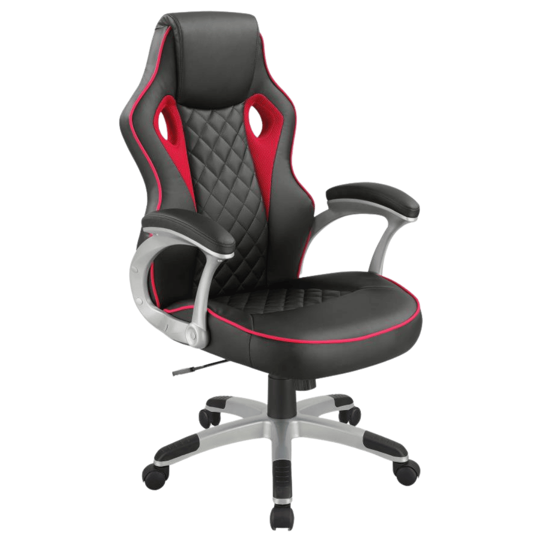 Lucas Upholstered Office Chair Black and Red