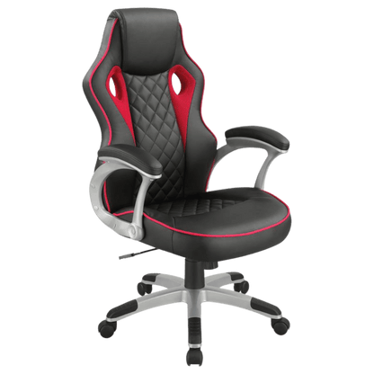 Lucas Upholstered Office Chair Black and Red