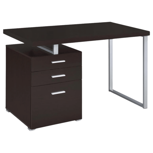 Brennan 47-inch 3-drawer Office Computer Desk Cappuccino