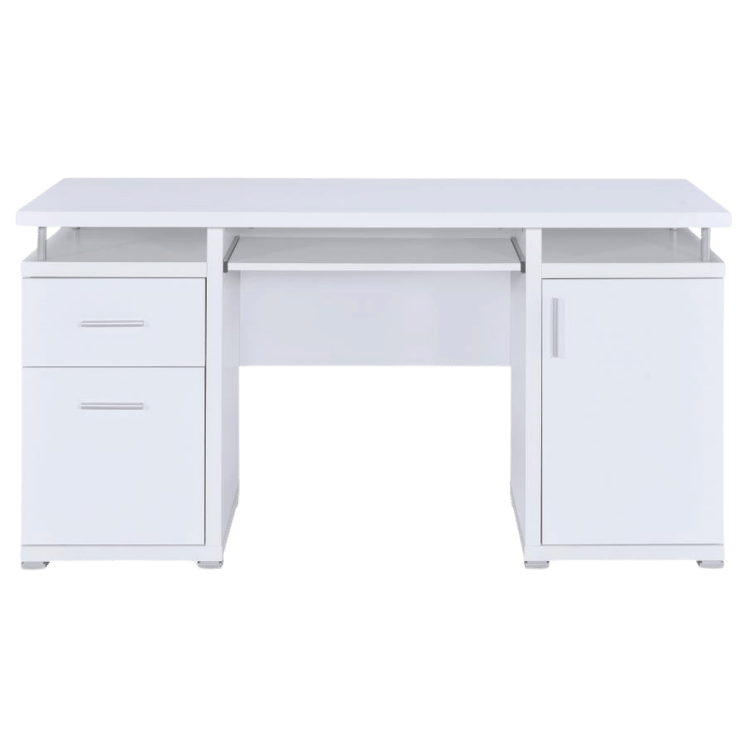 Tracy 55-inch 2-drawer Office Computer Desk White