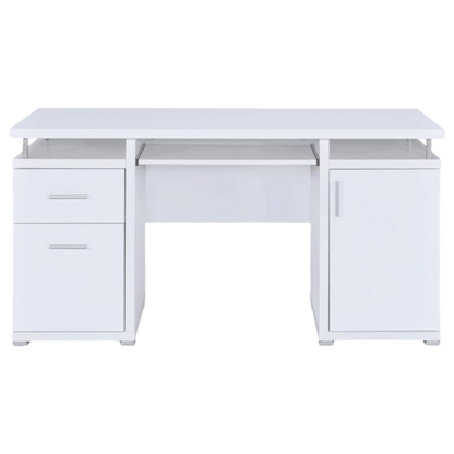 Tracy 55-inch 2-drawer Office Computer Desk White