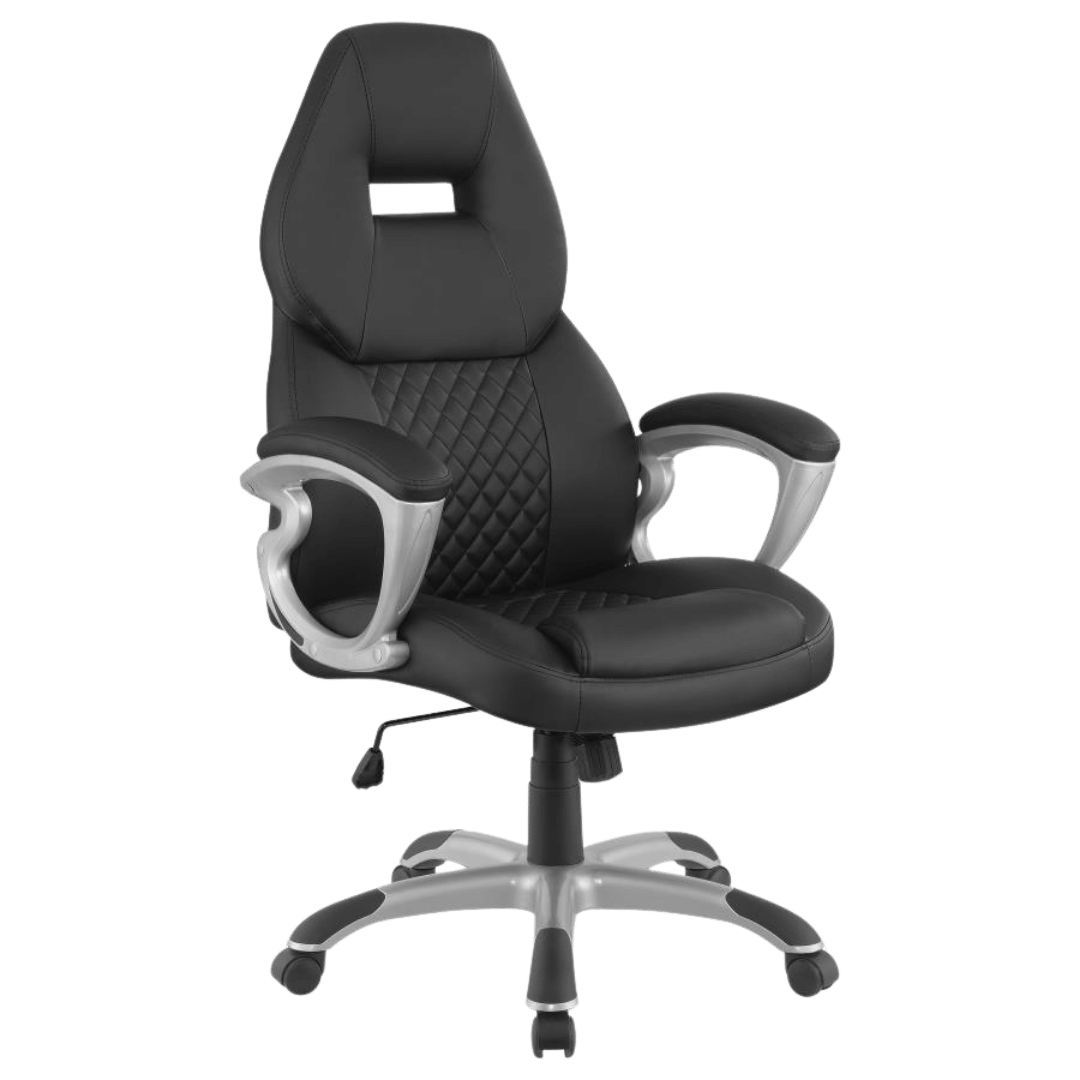 Bruce Upholstered Adjustable Home Office Desk Chair Black