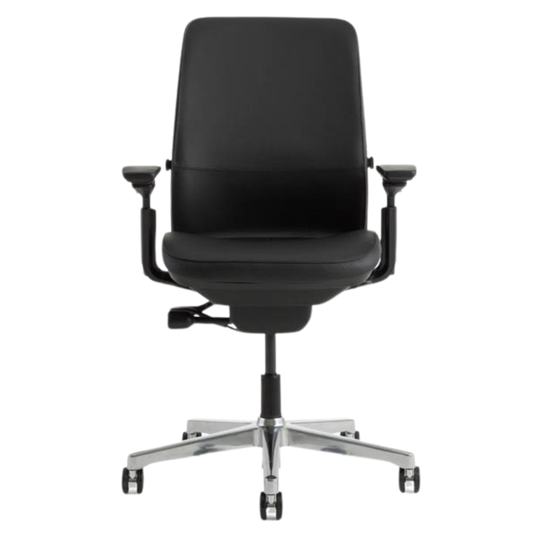 Steelcase Amia Ergonomic Office Chair (Black Leather)