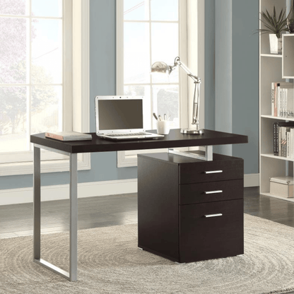 Brennan 47-inch 3-drawer Office Computer Desk Cappuccino