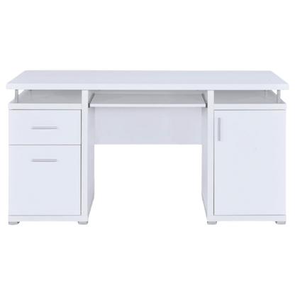 Tracy 55-inch 2-drawer Office Computer Desk White