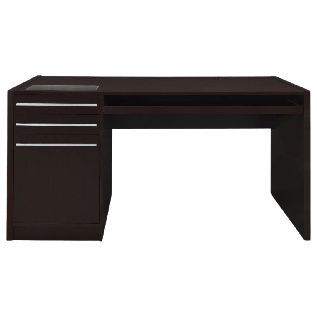 Halston 60-inch 3-drawer Office Computer Desk Cappuccino