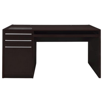 Halston 60-inch 3-drawer Office Computer Desk Cappuccino