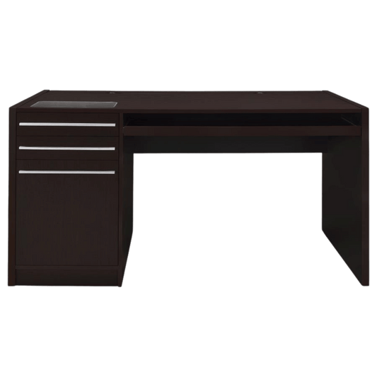 Halston 60-inch 3-drawer Office Computer Desk Cappuccino