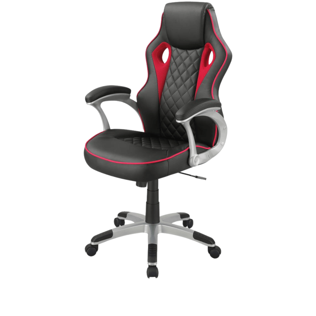 Lucas Upholstered Office Chair Black and Red