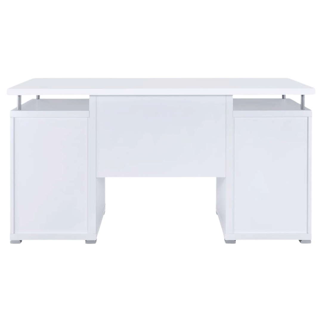 Tracy 55-inch 2-drawer Office Computer Desk White