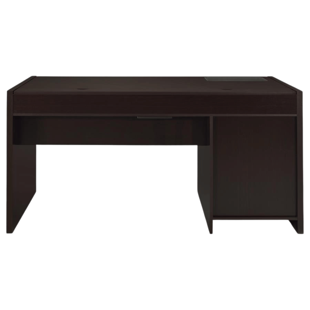 Halston 60-inch 3-drawer Office Computer Desk Cappuccino