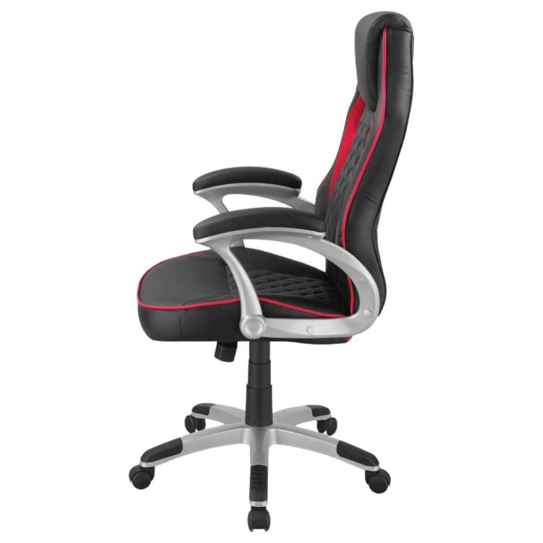 Lucas Upholstered Office Chair Black and Red