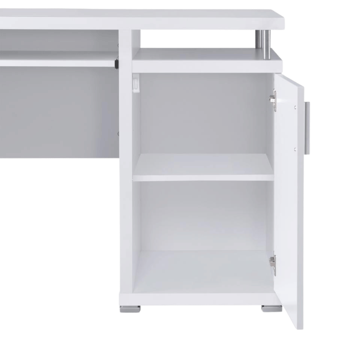 Tracy 55-inch 2-drawer Office Computer Desk White