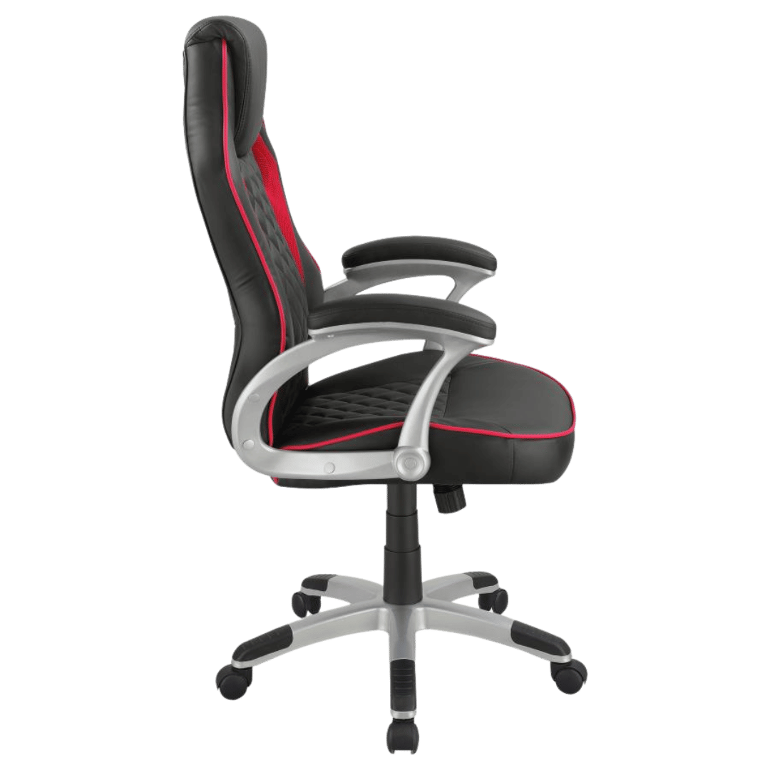 Lucas Upholstered Office Chair Black and Red