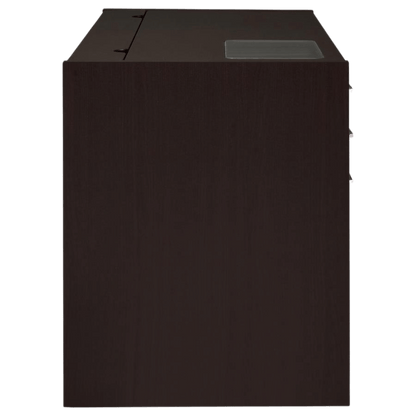 Halston 47-inch 2-drawer Office Desk with Cabinet Cappuccino