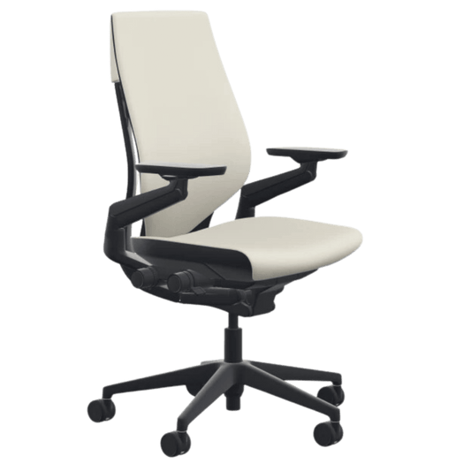 Steelcase Gesture Office Chair Elmosoft Leather - Dove Grey