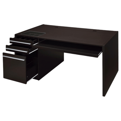 Halston 60-inch 3-drawer Office Computer Desk Cappuccino